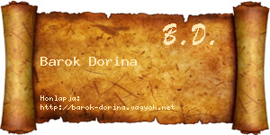 Barok Dorina névjegykártya